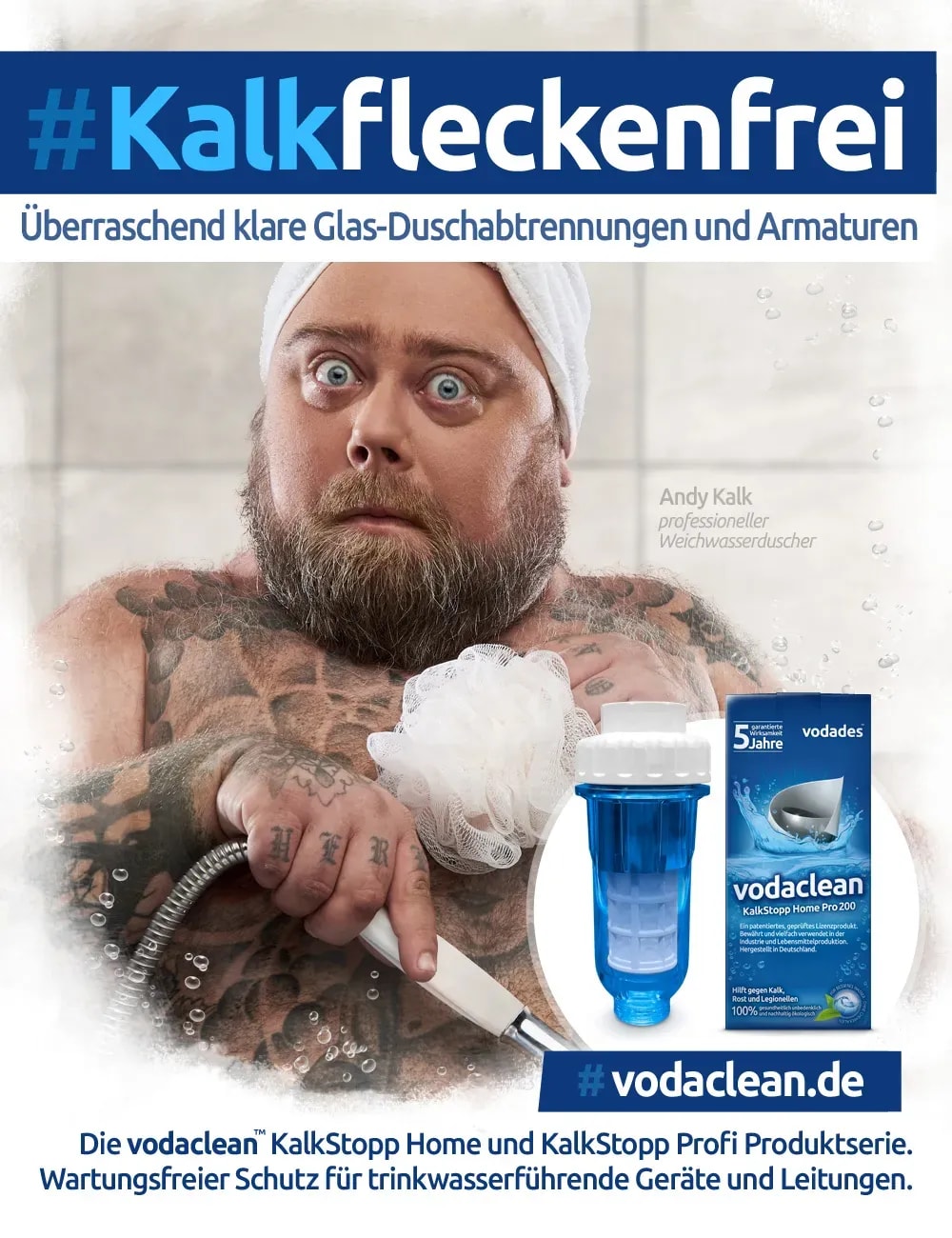 Kalkflecken in der Dusche vermeiden